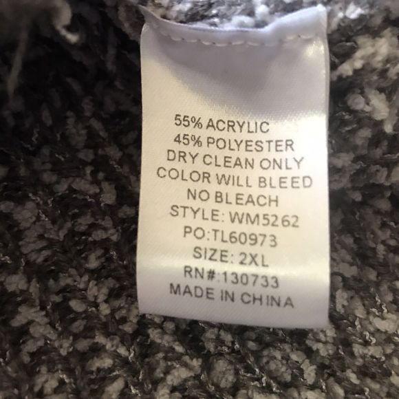 Umgee Distressed Chinelle Turtleneck Sweater 2XL Shabby Chic Cozy Comfy lounge - Picture 4 of 7